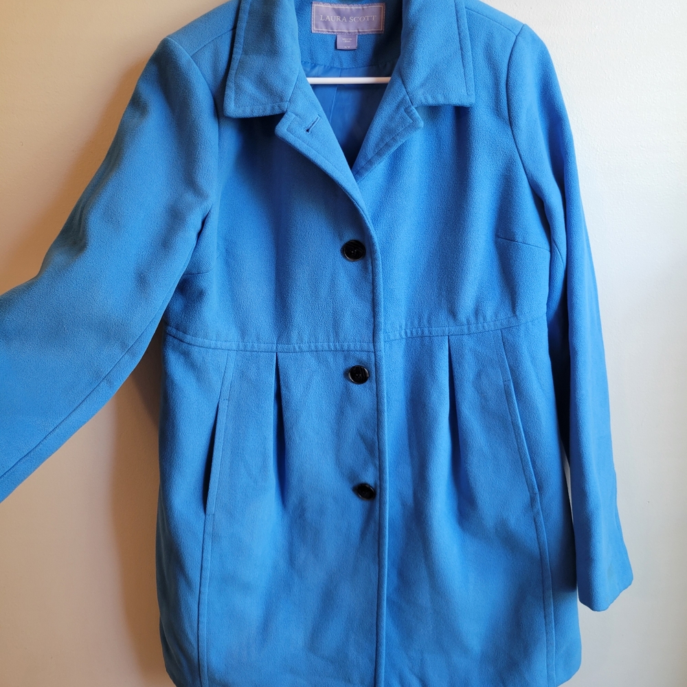 Laura Scott French Blue Pea Coat, M